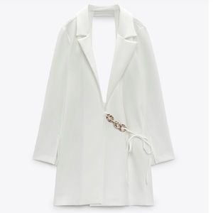 Zara Open Back Blazer Dress